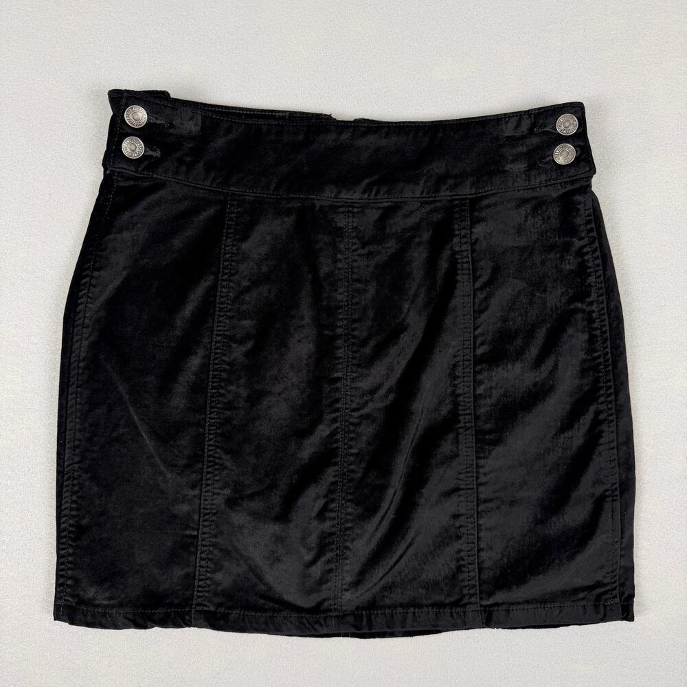 Free People Retro Bodycon Velvet Mini Skirt Womens Sz 28